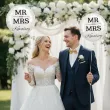 dekoracja na wesele prezent na slub balon foliowy mr mrs nazwisko personalizacja bialy 18