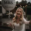 dekoracja na wesele prezent na slub balon foliowy mr mrs nazwisko personalizacja bialy 18