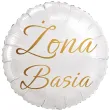 dekoracja na wesele prezent na slub balon foliowy zona imie personalizacja bialy zloty 18