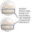 dekoracja na wesele prezent na slub balon foliowy zona imie personalizacja bialy zloty 18