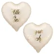 dekoracja na wesele slub balony foliowe alles liebe zur hochzeit kremowe 18 2 szt