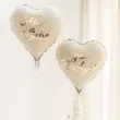 dekoracja na wesele slub balony foliowe alles liebe zur hochzeit kremowe 18 2 szt