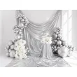 dekoracja na wesele slub urodziny balony glossy metaliczne srebrne 12 x50