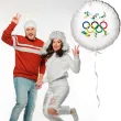 dekoracja na zimowe igrzyska plimpijskie balon foliowy wlochy 2026 bialy 18 rnd
