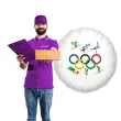 dekoracja na zimowe igrzyska plimpijskie balon foliowy wlochy 2026 bialy 18 rnd