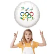 dekoracja na zimowe igrzyska plimpijskie balon foliowy wlochy 2026 bialy 18 rnd