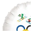 dekoracja na zimowe igrzyska plimpijskie balon foliowy wlochy 2026 bialy 18 rnd