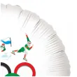 dekoracja na zimowe igrzyska plimpijskie balon foliowy wlochy 2026 bialy 18 rnd