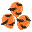 dekoracja nietoperze gacki na balonach czarno pomaranczowa 3 szt