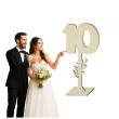 dekoracja numer na stol 10 drewno 24 cm