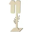 dekoracja numer na stol 11 drewno 24 cm