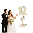 dekoracja numer na stol 12 drewno 24 cm