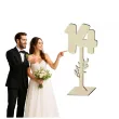 dekoracja numer na stol 14 drewno 24 cm