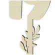 dekoracja numer na stol 19 drewno 24 cm