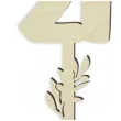 dekoracja numer na stol 21 drewno 24 cm