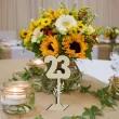 dekoracja numer na stol 23 drewno 24 cm