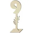 dekoracja numer na stol 9 drewno 24 cm