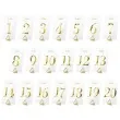 dekoracja numery na stol partydeco transparentne 12 cm 20 szt