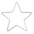 dekoracja obrecz gwiazda biala dekorlamp 9 cm