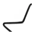 dekoracja obrecz gwiazda czarna dekorlamp 14 cm