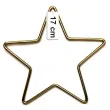 dekoracja obrecz gwiazda zlota matowa dekorlamp 17 cm