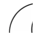 dekoracja obrecz ksiezyc czarna dekorlamp 21 cm