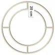 dekoracja obrecz okragla double drewno 20 14 5 cm