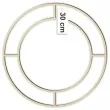 dekoracja obrecz okragla double drewno 30 21 5 cm
