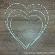 dekoracja obrecz serce biala dekorlamp 13 cm