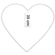 dekoracja obrecz serce biala dekorlamp 35 cm