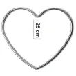 dekoracja obrecz serce srebrna dekorlamp 25 cm