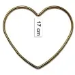 dekoracja obrecz serce zlota matowa dekorlamp 17 cm