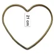 dekoracja obrecz serce zlota matowa dekorlamp 21 cm