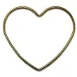 dekoracja obrecz serce zlota matowa dekorlamp 21 cm