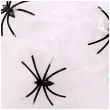 dekoracja pajeczyna 3 pajaki bialy boland 20 g