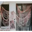 dekoracja pajeczyna slady krwi bialy partydeco 980 x 72 cm