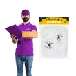 dekoracja pajeczyna z pajakami biala partypal 60 g