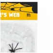 dekoracja pajeczyna z pajakami biala partypal 60 g