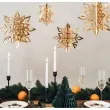 dekoracja platki sniegu zlota partydeco 15 25 cm 6 szt