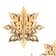 dekoracja platki sniegu zlota partydeco 15 25 cm 6 szt
