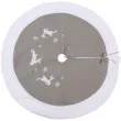 dekoracja pokrowiec swiateczny pod choinke renifery szary guirca 105 cm