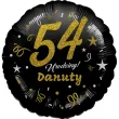 dekoracja prezent na 18 30 40 50 urodziny balon foliowy z imieniem glamour birthday czarny 18