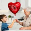 dekoracja prezent na dzien kobiet balon foliowy serce kwiaty czerwony 18 hrt
