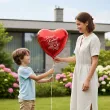 dekoracja prezent na dzien kobiet balon foliowy serce kwiaty czerwony 18 hrt
