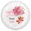 dekoracja prezent na roczek dziewczynki 1 urodziny personalizowany balon foliowy rozowy mis imie