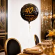 dekoracja prezent na urodziny balon foliowy glamour birthday czarny 18 rnd