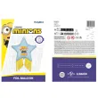 dekoracja prezent na urodziny balon foliowy gwiazda z fredzlami minionki na hel 18