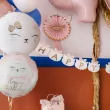 dekoracja prezent na urodziny balon foliowy kotek happy birthday rozowy 18 rnd