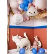 dekoracja prezent na urodziny balon foliowy kotek happy birthday rozowy 18 rnd