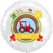 dekoracja prezent na urodziny balon foliowy traktor z imieniem bialy do girland wies farma 18